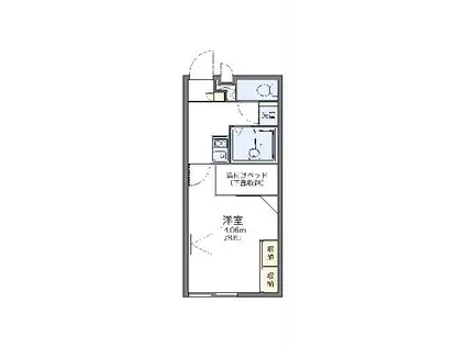 レオパレスメープルコート(1K/2階)の間取り写真