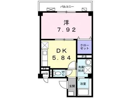 NEXTSTAGE烏丸御池(1DK/1階)の間取り写真