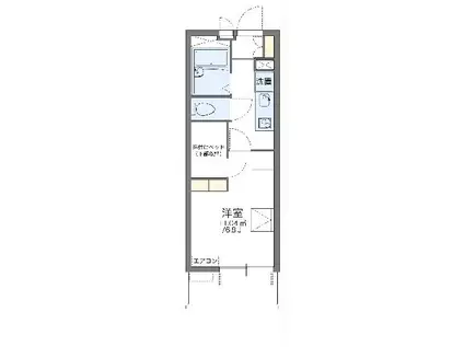 レオパレスSOARER3(1K/3階)の間取り写真
