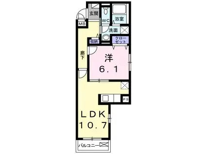 GRANGE四条大宮(1LDK/4階)の間取り写真