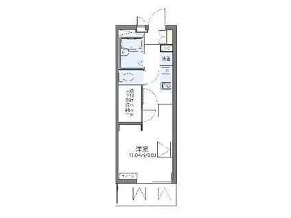 レオパレス府庁前(1K/3階)の間取り写真