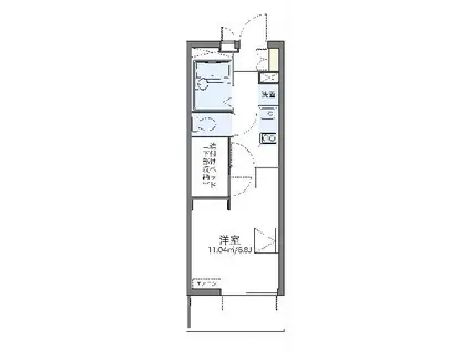 レオパレス府庁前(1K/2階)の間取り写真