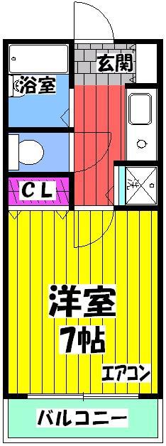 ひまわりコーポ(1K/6階)の間取り写真