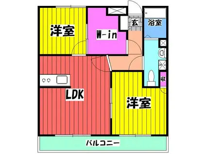 センティーレ和泉(2LDK/2階)の間取り写真