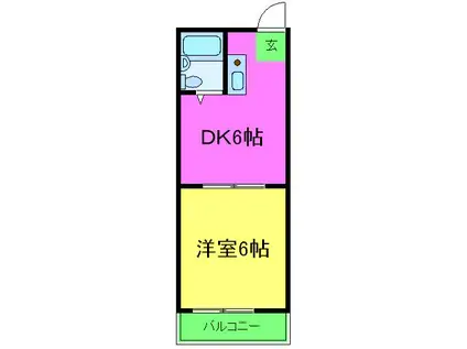 レジデンスろうあんどろう(1DK/4階)の間取り写真