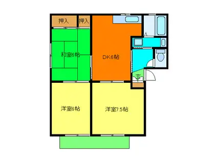 サニーコート半田(3DK/2階)の間取り写真