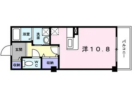 プレステージ1(1K/3階)の間取り写真