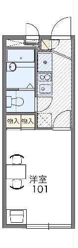 レオパレス開陽(1K/2階)の間取り写真