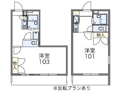 レオパレスアージュ(1K/1階)の間取り写真