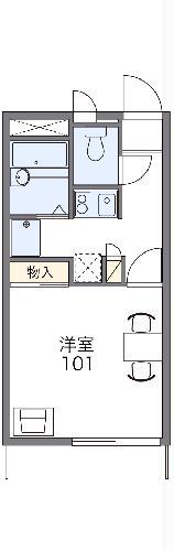 レオパレスウイング2(1K/2階)の間取り写真