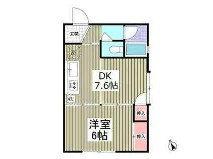 ダイドー1番館(1K/4階)の間取り写真