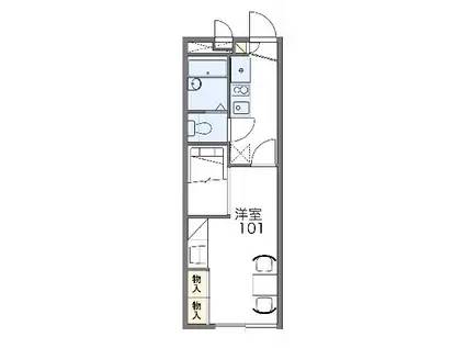 レオパレスドヴォール函南(1K/2階)の間取り写真