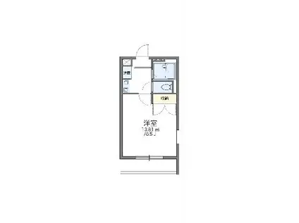 レオパレスレストⅡ(1K/3階)の間取り写真