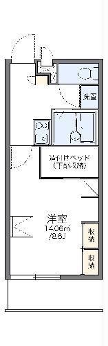 レオパレスアサクラⅢ(1K/2階)の間取り写真
