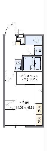 レオパレスバンブー(1K/2階)の間取り写真