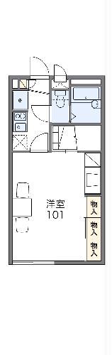 レオパレスニューライフ トビタ(1K/2階)の間取り写真