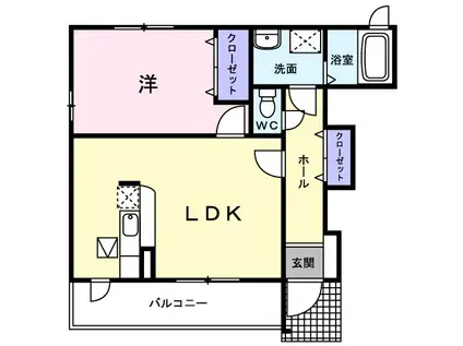 スターハイツA(1LDK/1階)の間取り写真