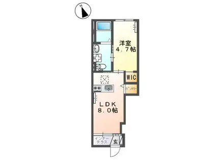 メゾン・ド・アイリス(1LDK/1階)の間取り写真