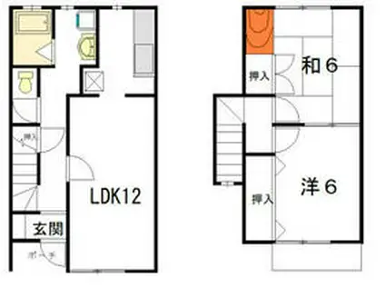 メイプルトゥリー(2LDK/1階)の間取り写真