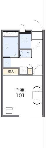 レオパレスCUBO(1K/1階)の間取り写真