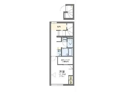 レオパレスAQUA(1K/2階)の間取り写真