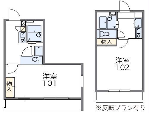 レオパレス国府台Ⅱ(1K/3階)の間取り写真