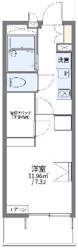 レオパレス雅野 弍(1K/1階)の間取り写真