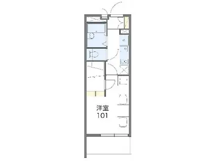 レオパレス東鷹(1K/3階)の間取り写真