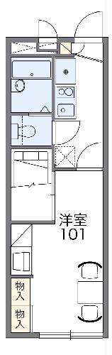 レオパレスマロニエ(1K/1階)の間取り写真