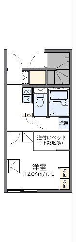 レオパレスフォーレストⅡ(1K/1階)の間取り写真