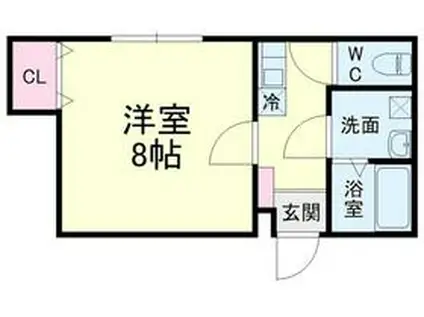 MAISON D AMI S(1K/1階)の間取り写真