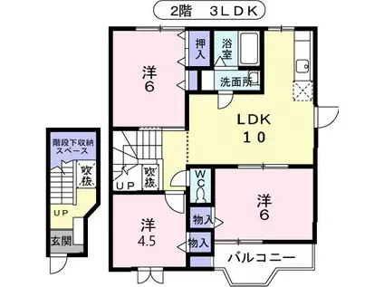 ハピネス・コバ(3LDK/2階)の間取り写真