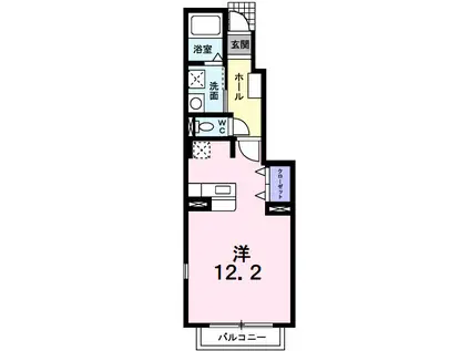 セントレアB(ワンルーム/1階)の間取り写真