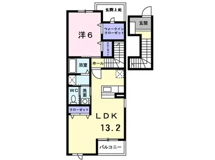 サニ- KⅣ(1LDK/2階)の間取り写真