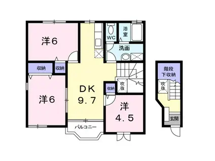 フィオーレ(3LDK/2階)の間取り写真