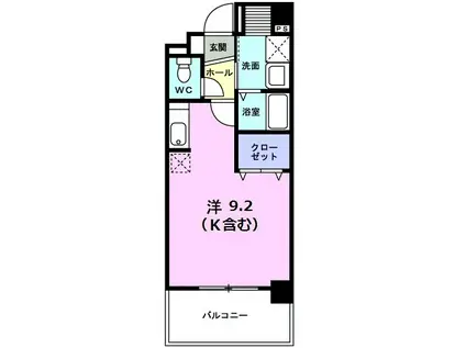 ビューラー鷺沼1(1K/1階)の間取り写真