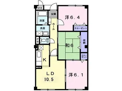 トランキーロT(3LDK/3階)の間取り写真