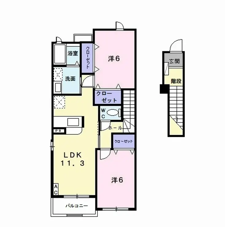 ドゥ・プリムローズ 2階階 間取り