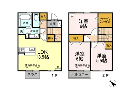 ウィル富塚(3LDK)の間取り写真