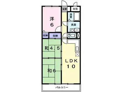グランドゥール畦野(3LDK/2階)の間取り写真