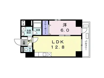 グランドルチェ東日本橋(1LDK/9階)の間取り写真