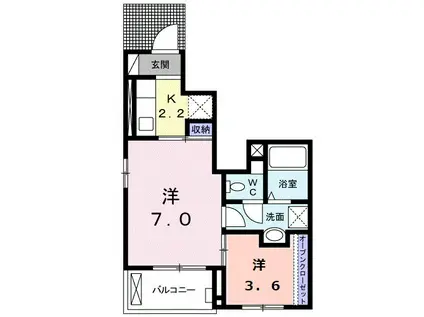 FIORE・H(2K/1階)の間取り写真