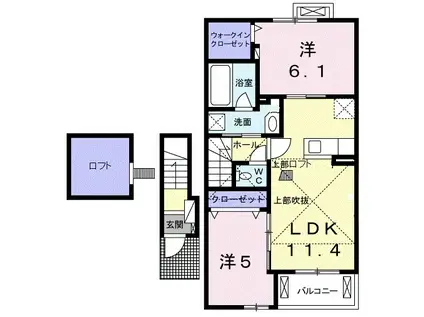 リエート(2LDK/2階)の間取り写真