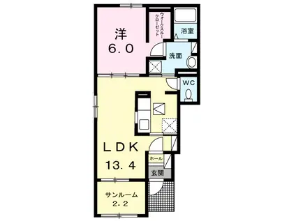 DAIMARUーⅤ(1LDK/1階)の間取り写真