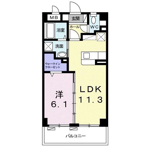 ブラン ドールⅡ(1LDK/1階)の間取り写真
