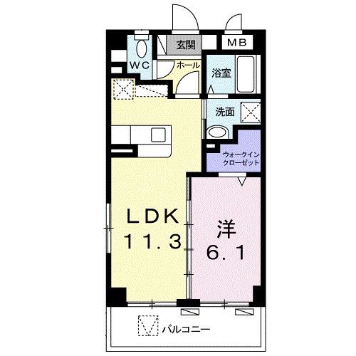 ブラン ドールⅡ(1LDK/1階)の間取り写真