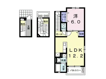 アルト・クエスタ (1LDK/3階)の間取り写真