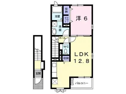 フォーリストⅠ(1LDK/2階)の間取り写真