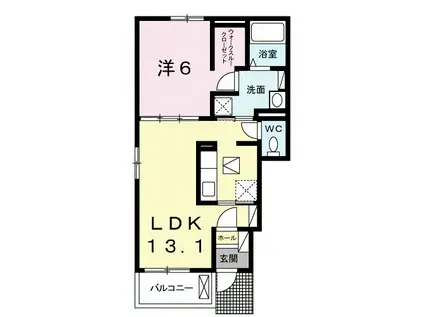 KSル・クープルⅧ(1LDK/1階)の間取り写真