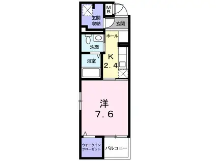 グレースコート(1K/3階)の間取り写真